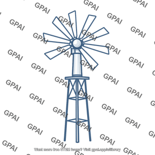 Wind turbine style windmill