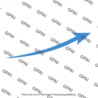 Curved blue arrow northeast