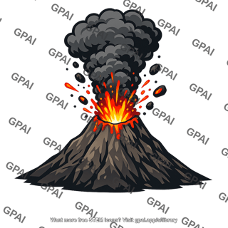 Volcano erupting