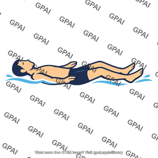 Swimmer floating
