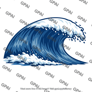 Curling ocean wave