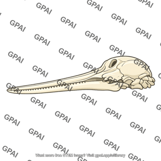 Cetacean skull elongated