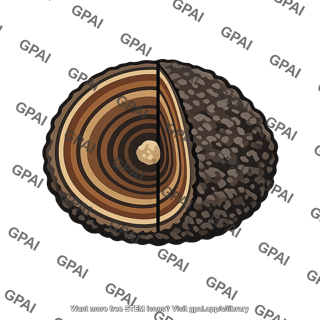 Manganese nodule cut