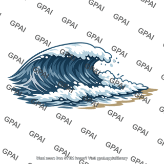 Crashing ocean wave