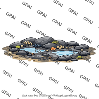 Low tide zone mixed shore