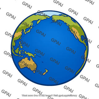 Pacific ocean globe