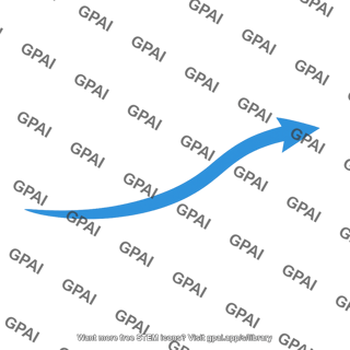 Curved blue arrow