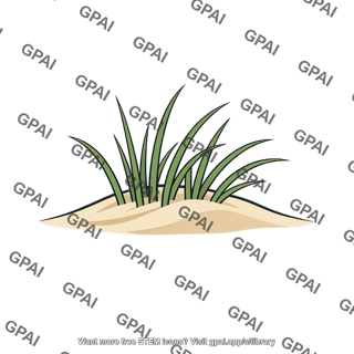 Dune grass buried
