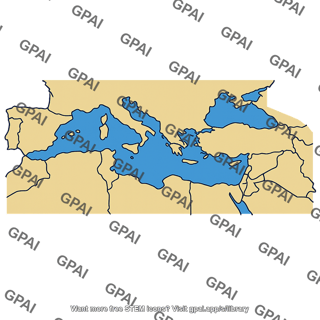 Mediterranean sea map