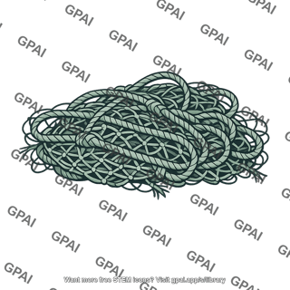 Discarded fishing net entangled