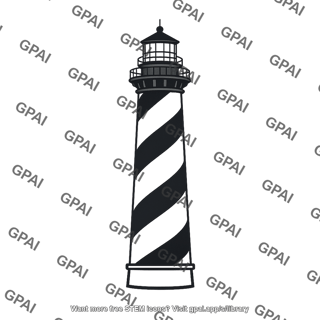 Spiral banded lighthouse