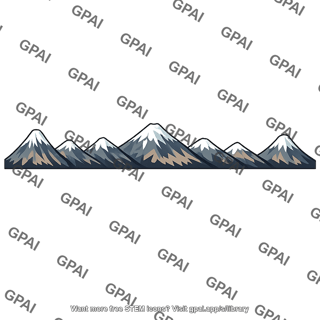Snow capped mountain range
