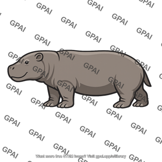 Hippopotamus like land mammal