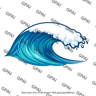 Curling ocean wave