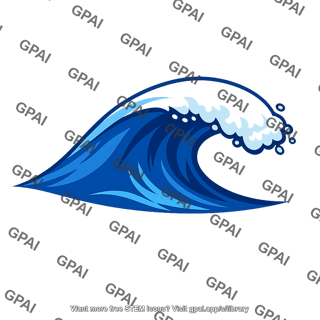Wind driven ocean wave