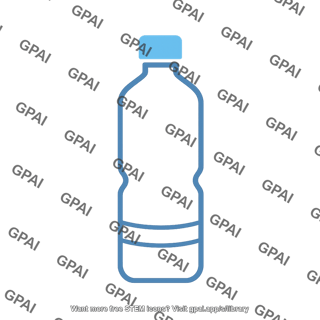 Plastic water bottle symbol
