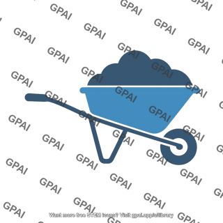 Wheelbarrow with soil symbol