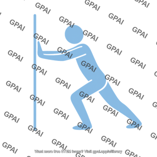 Person pushing symbol