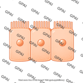 Columnar cell brush vesicle 1
