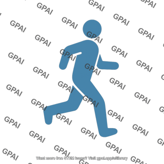 Person jogging symbol