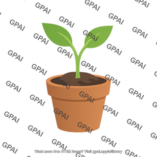Seedling in pot symbol
