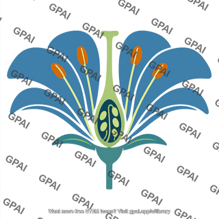 Flower cross section symbol