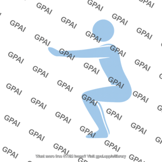 Person squatting symbol