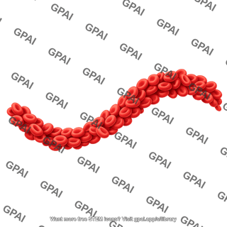 Red blood cell cluster brush wavy