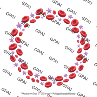Platelet and red blood cell cluster brush circular