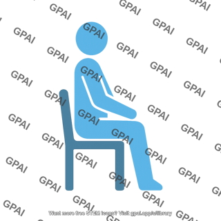 Person sitting symbol on chair