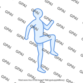 Person with knee raised symbol