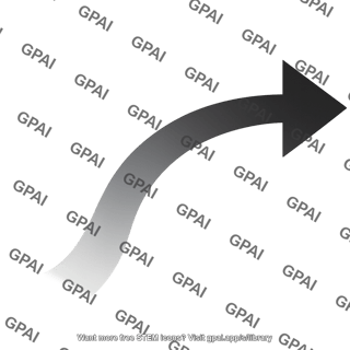 Curving arrow thick faded editable 5