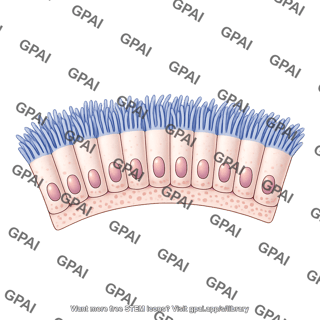 Pseudostratified epithelium brush ciliated vesicle 1