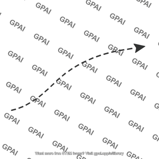 Curving arrow dashed editable 1