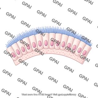 Pseudostratified epithelium brush small arc