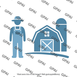 Farmer standing symbol