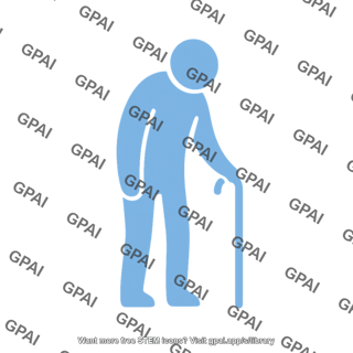 Person symbol elderly man
