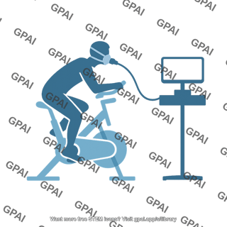 Aerobic testing on bicycle symbol