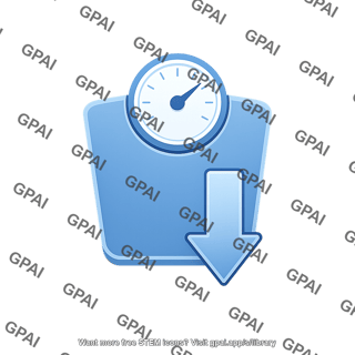 Weight loss on scale symbol 604