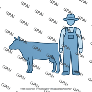 Farmer with cow symbol
