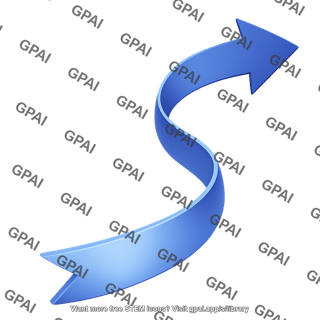 Curved arrow 3d 2