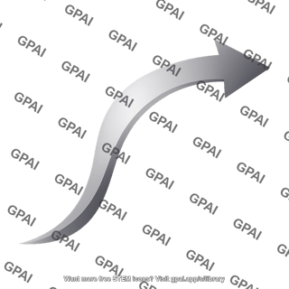 Curving arrow thick tapered editable 5