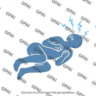 Patient experiencing an epileptic seizure