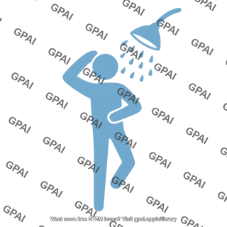 Person showering symbol 2