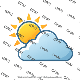 Sun and cloud symbol
