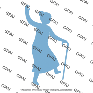 Person symbol older woman dancing