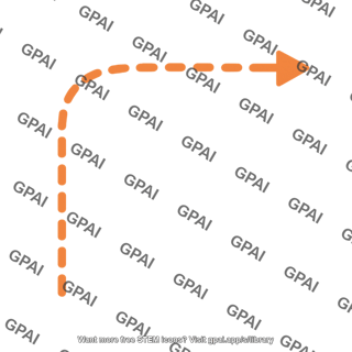 Rounded corner arrow dashed editable 3