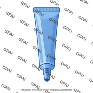 Squeeze tube 2 uncapped symbol