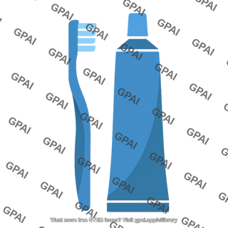 Toothbrush and toothpaste symbol