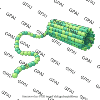 Microtubule brush tubulin heterodimer wavy